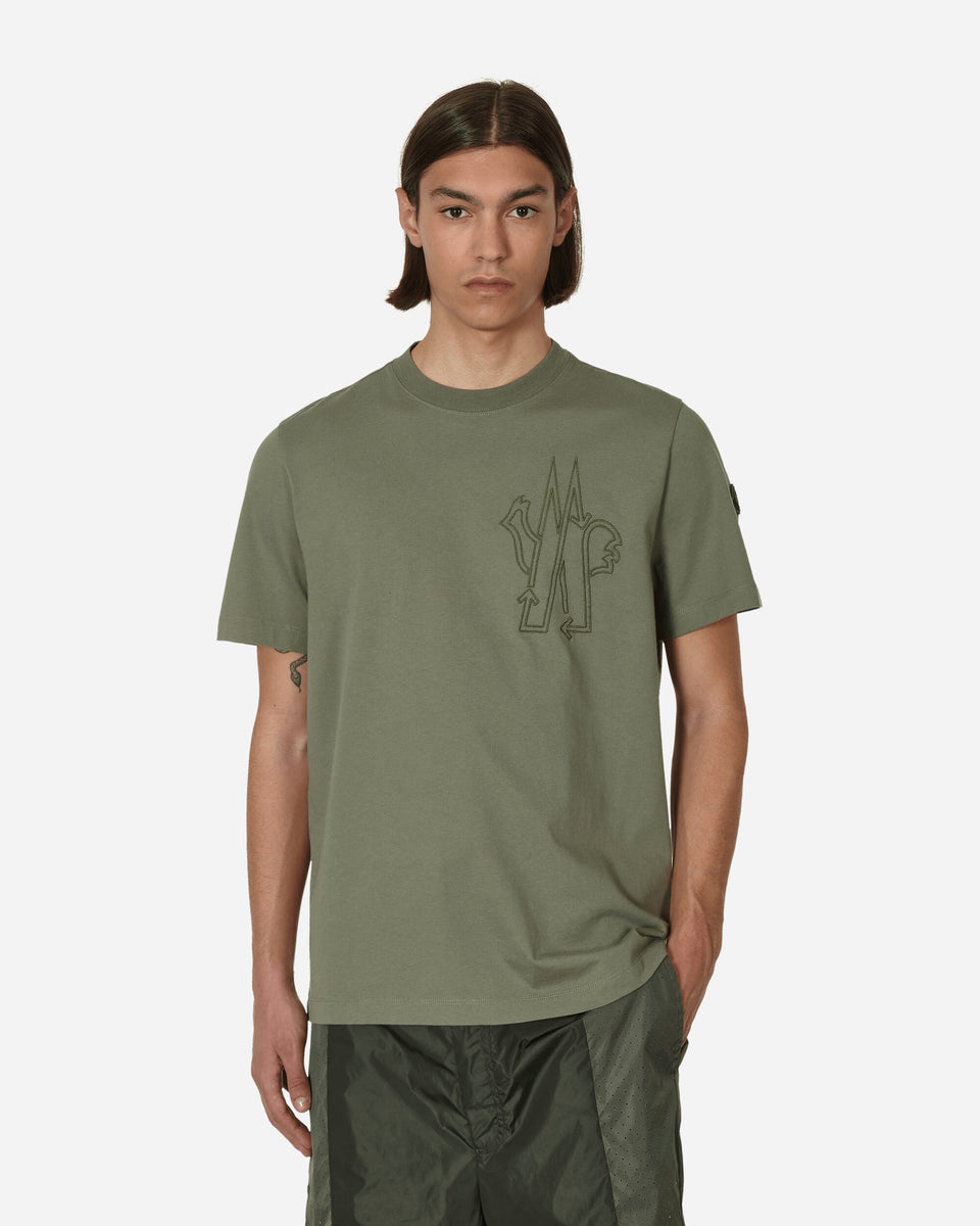 Moncler Born To Protect Logo T-Shirt Green - Slam Jam® Official Store