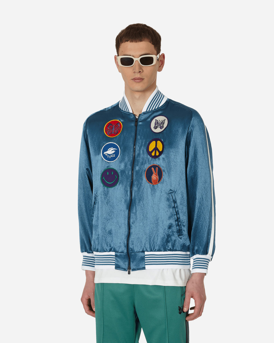 Needles Acetate Sateen Award Jacket Blue - Slam Jam® Official Store