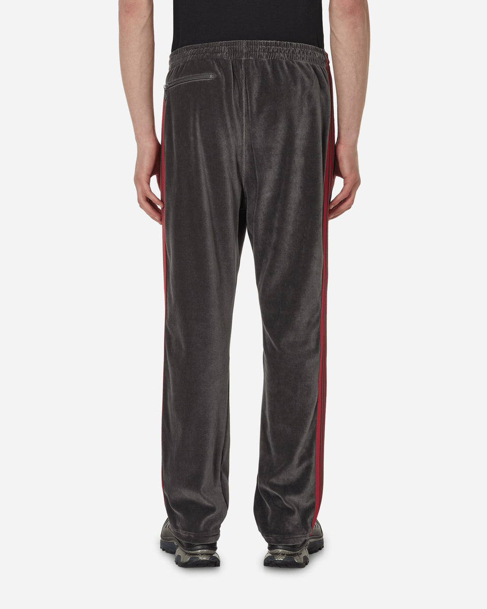 Needles Velour Narrow Track Pants Charcoal - Slam Jam Official