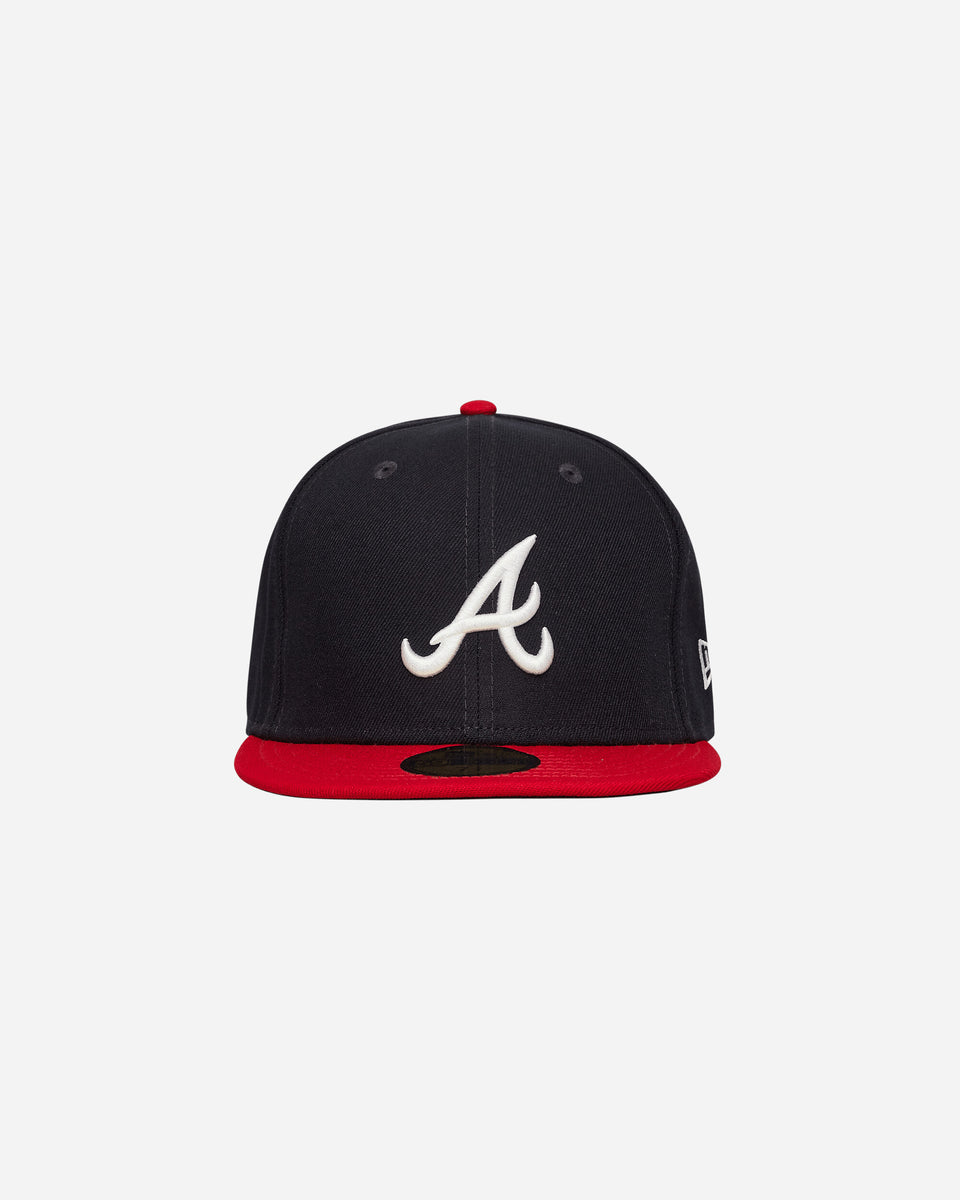 NEW ERA 59Fifty Atlanta Braves Cooperstown Red Fitted Baseball Hat Cap Size  7.5
