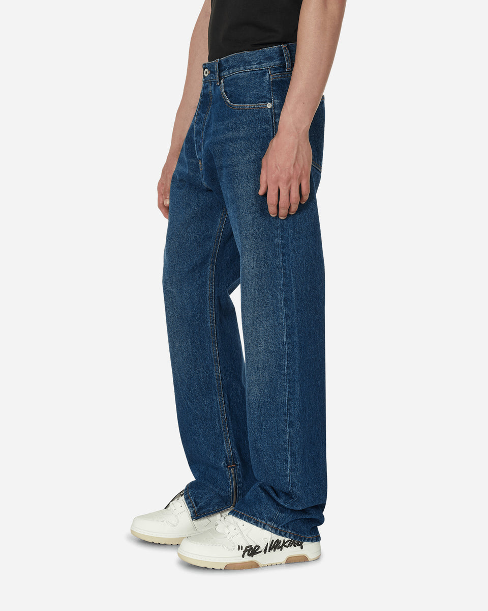 Off-White Arrow Tab Zip Skate Jeans Medium Blue - Slam Jam