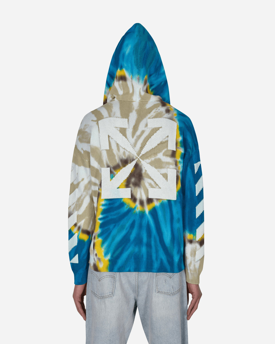 Off white blue tie dye online hoodie