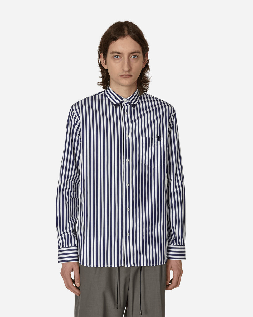 sacai Thomas Mason Cotton Poplin Shirt Blue - Slam Jam® Official Store