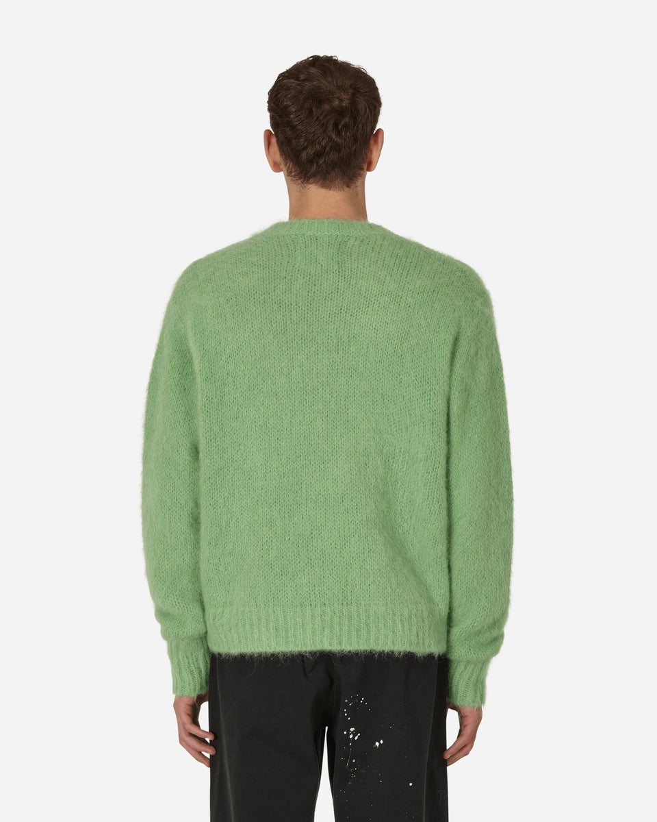 Sky High Farm Denim Tears Printed Mohair Knit Sweater Green