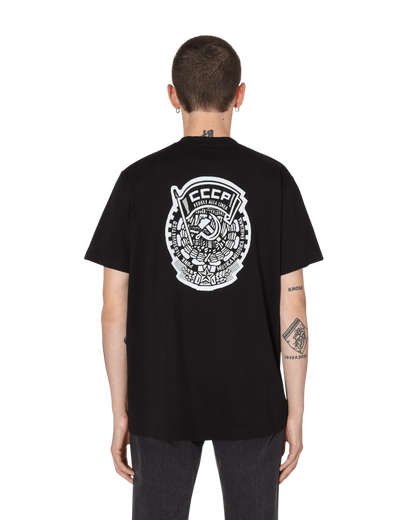 Slam Jam CCCP FEDELI ALLA LINEA - LOGO T-SHIRT BLACK T-Shirts Shortsleeve SJAUTS01JY01 BLK001