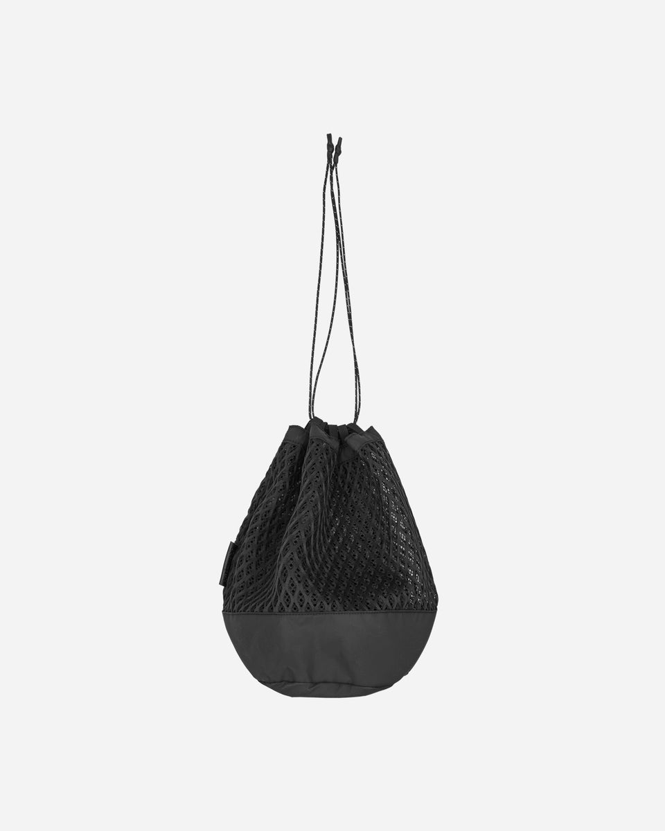 Double Face Mesh Kinchaku Pouch Black