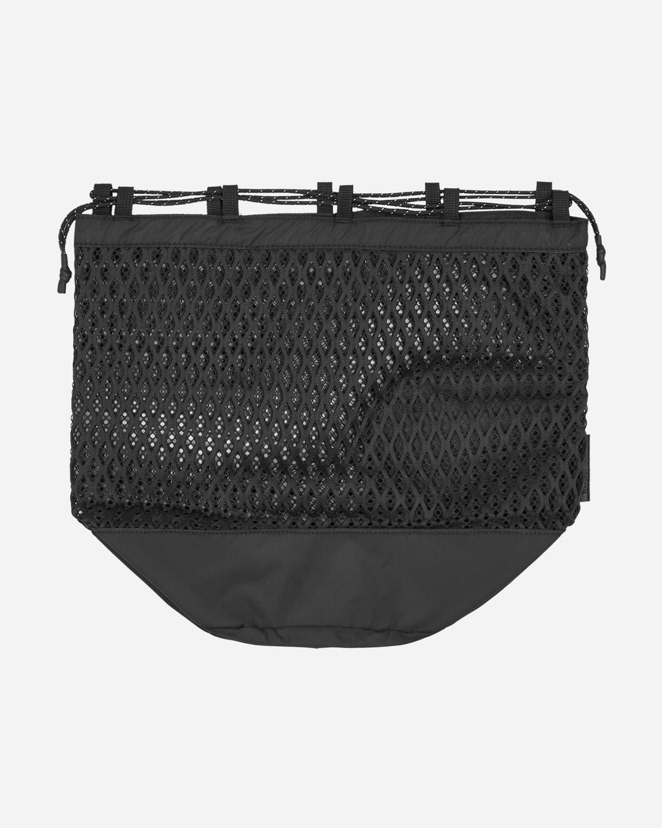 Double Face Mesh Kinchaku Pouch Black