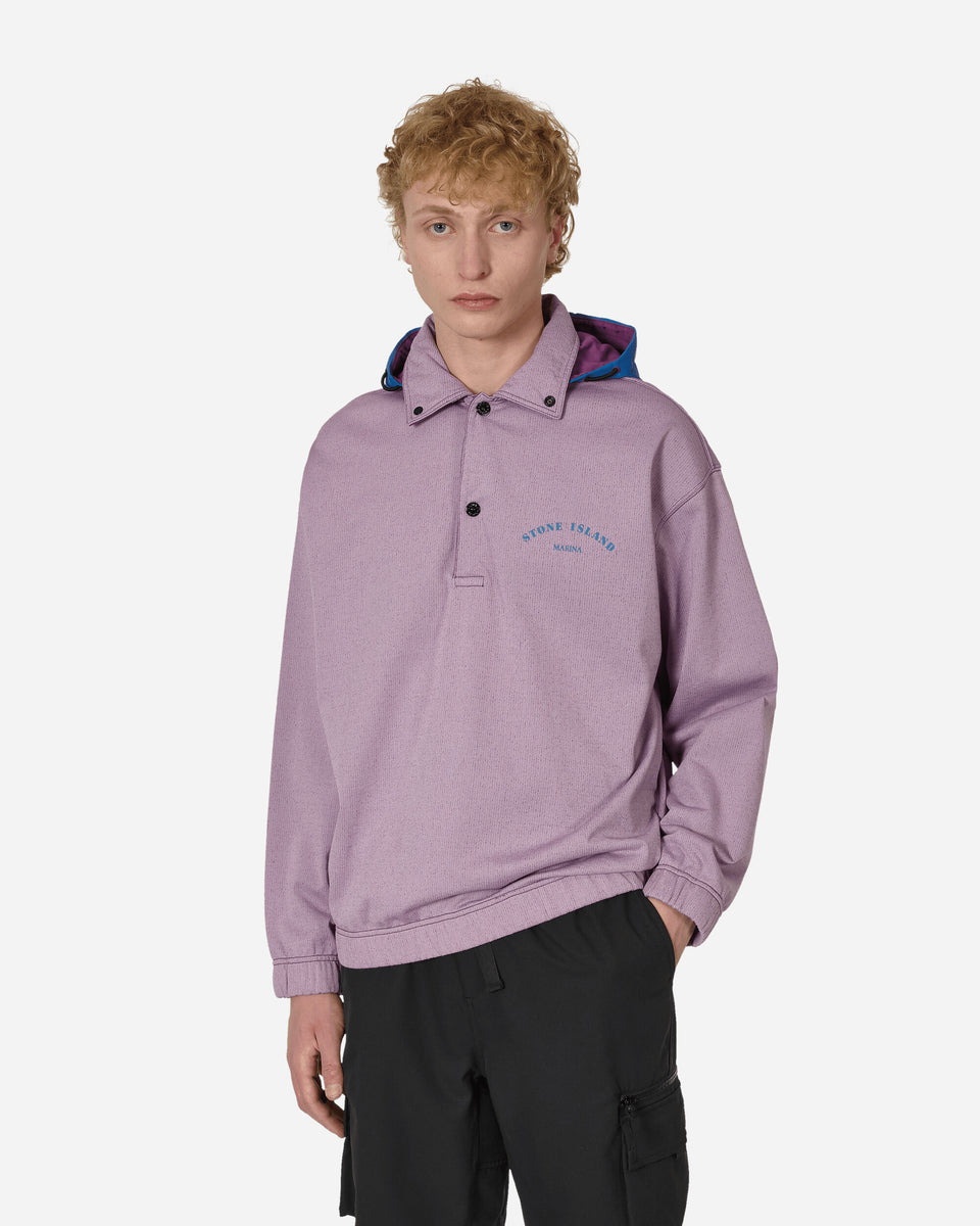 Stone Island Marina Polo Sweatshirt Magenta Slam Jam Official Store