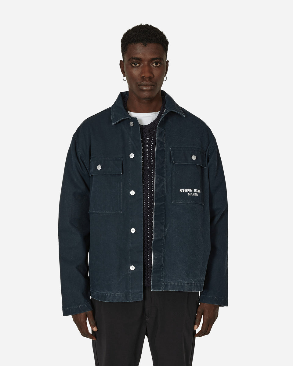 Stone island canvas hooded 2025 overshirt