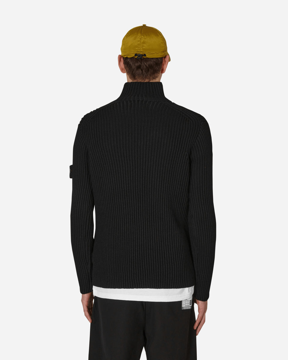 Stone Island Half Zip Knit Sweater Black - Slam Jam® Official Store
