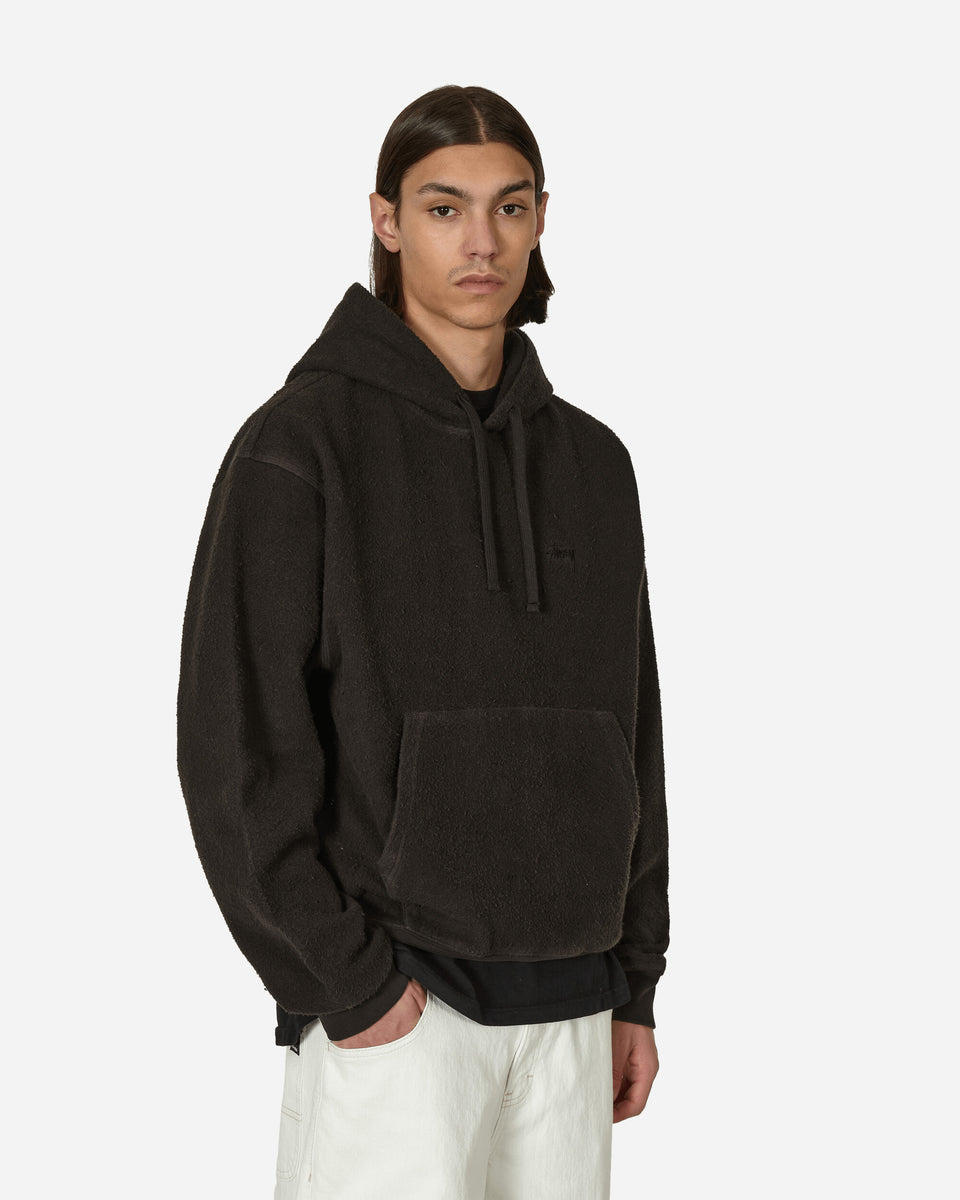 Stüssy Inside Out Fleece Hooded Sweatshirt Black - Slam Jam