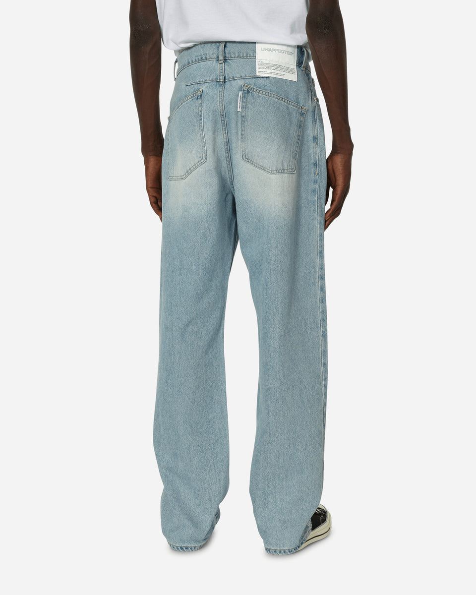 Unaffected One Tuck Wide Denim Pants Light Blue - Slam Jam