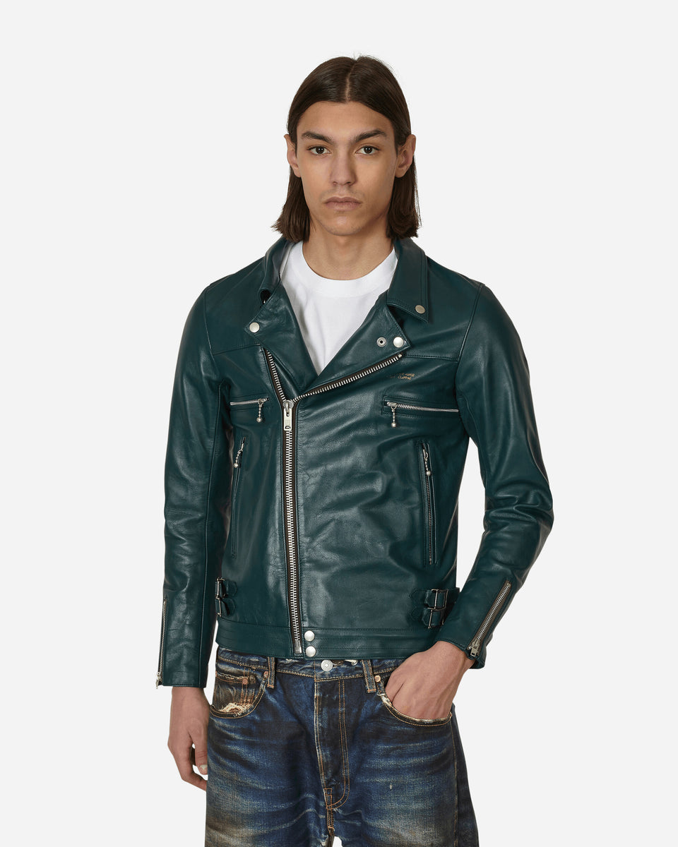 Leather Rider Jacket Green