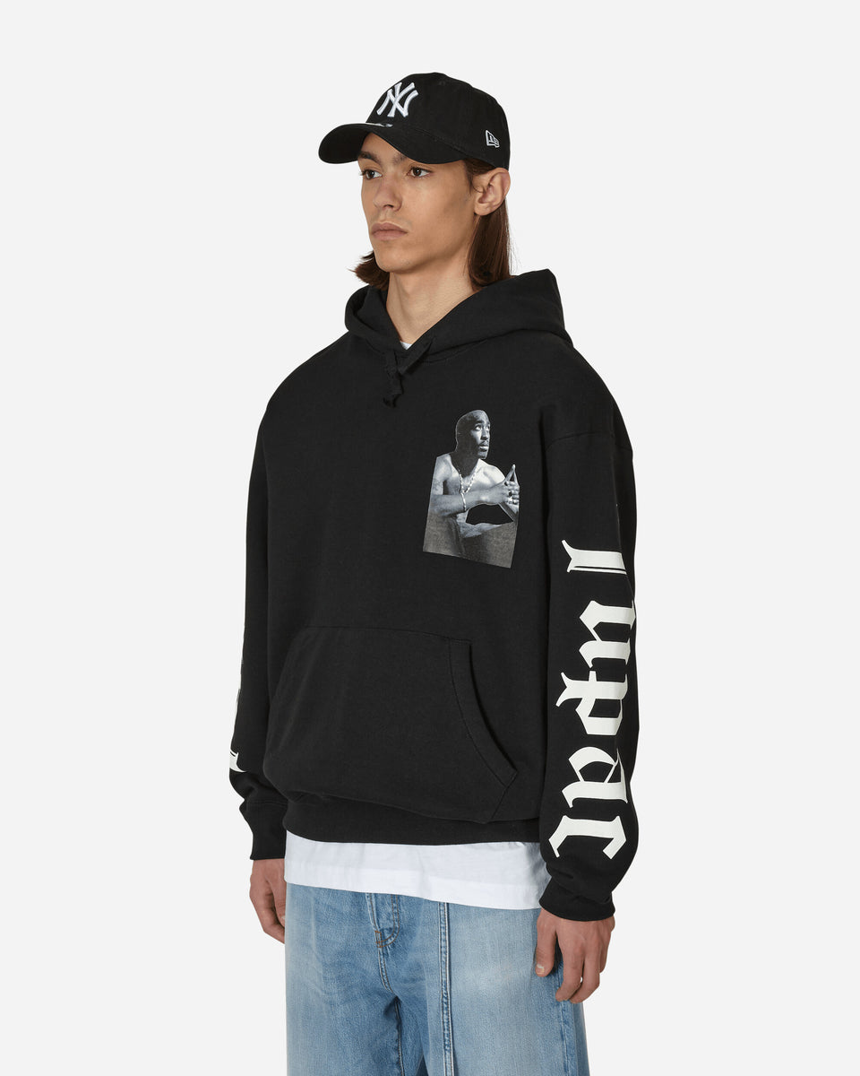 Tupac Heavy Weight Hooded Sweatshirt (Type-1) Black