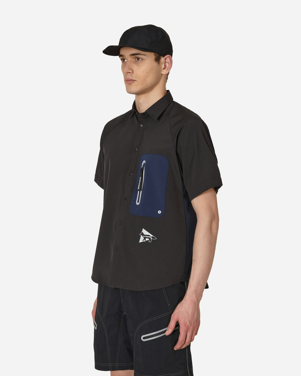 and wander Maison Kitsuné Hiking Shirt Black - Slam Jam® Official