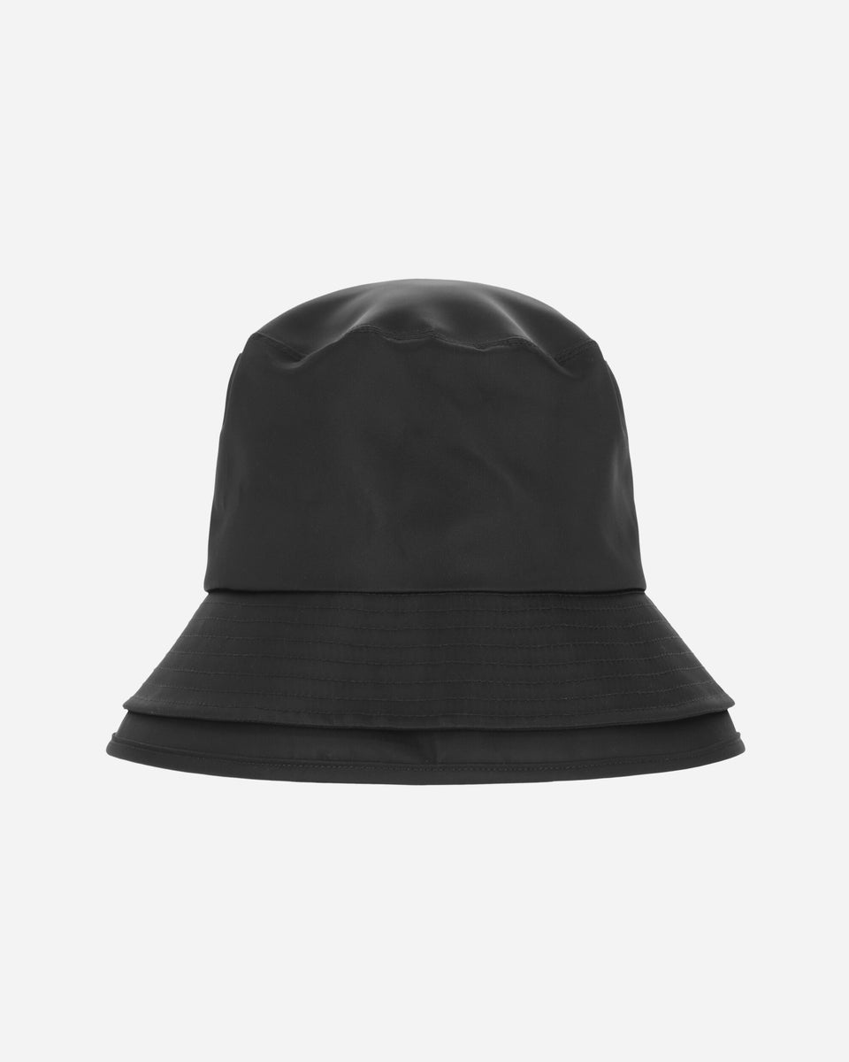 Nylon Twill Double Brim Hat Black