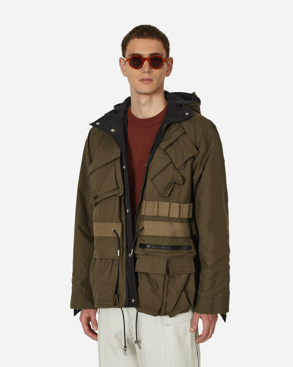 sacai Matte Taffeta Reversible Jacket Black / Khaki - Slam Jam