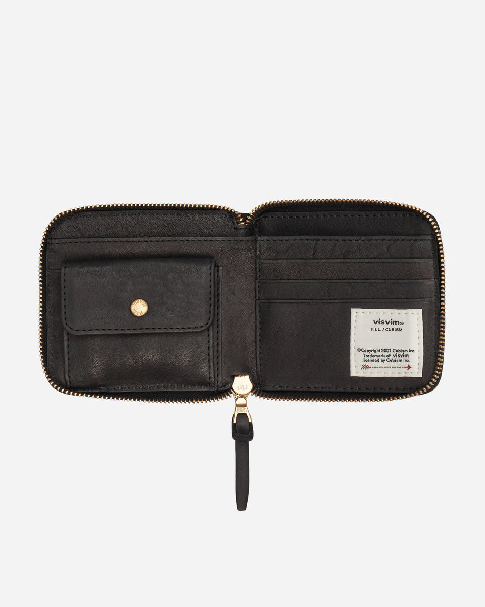 残りわずか】 Leather visvim Wallet 財布 コインケース ブラック 