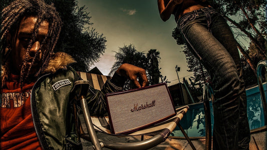 MARSHALL ACTON III IN AN EXCLUSIVE BURGUNDY COLORWAY, TO FEEL THE SPACE AROUND US.