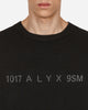 1017 Alyx 9SM Treated Logo Black Sweatshirts Crewneck AAMKN0122YA01 BLK0001