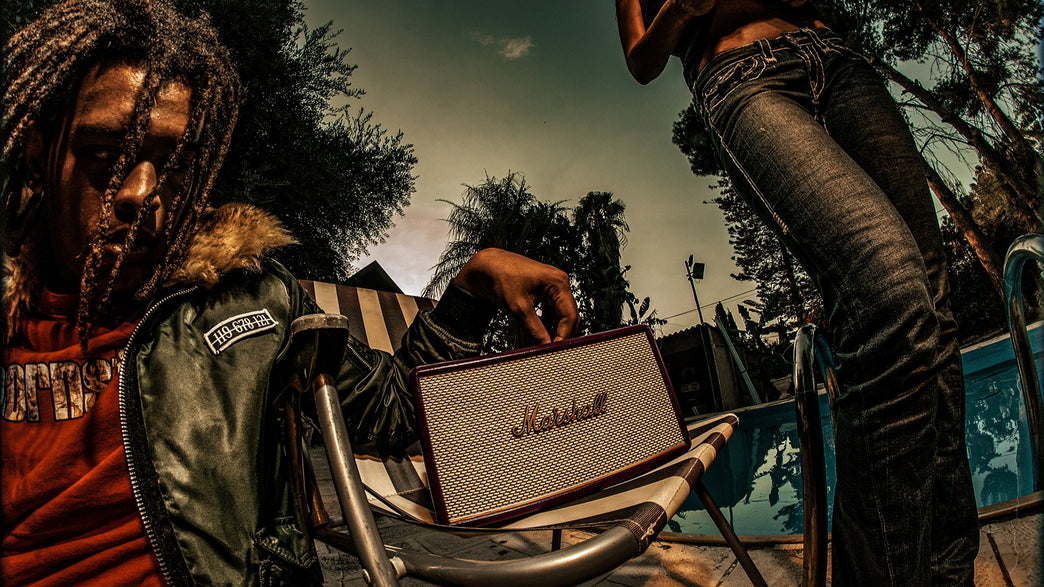 Marshall Acton III In An Exclusive Burgundy Colorway, To Feel The Space Around Us.