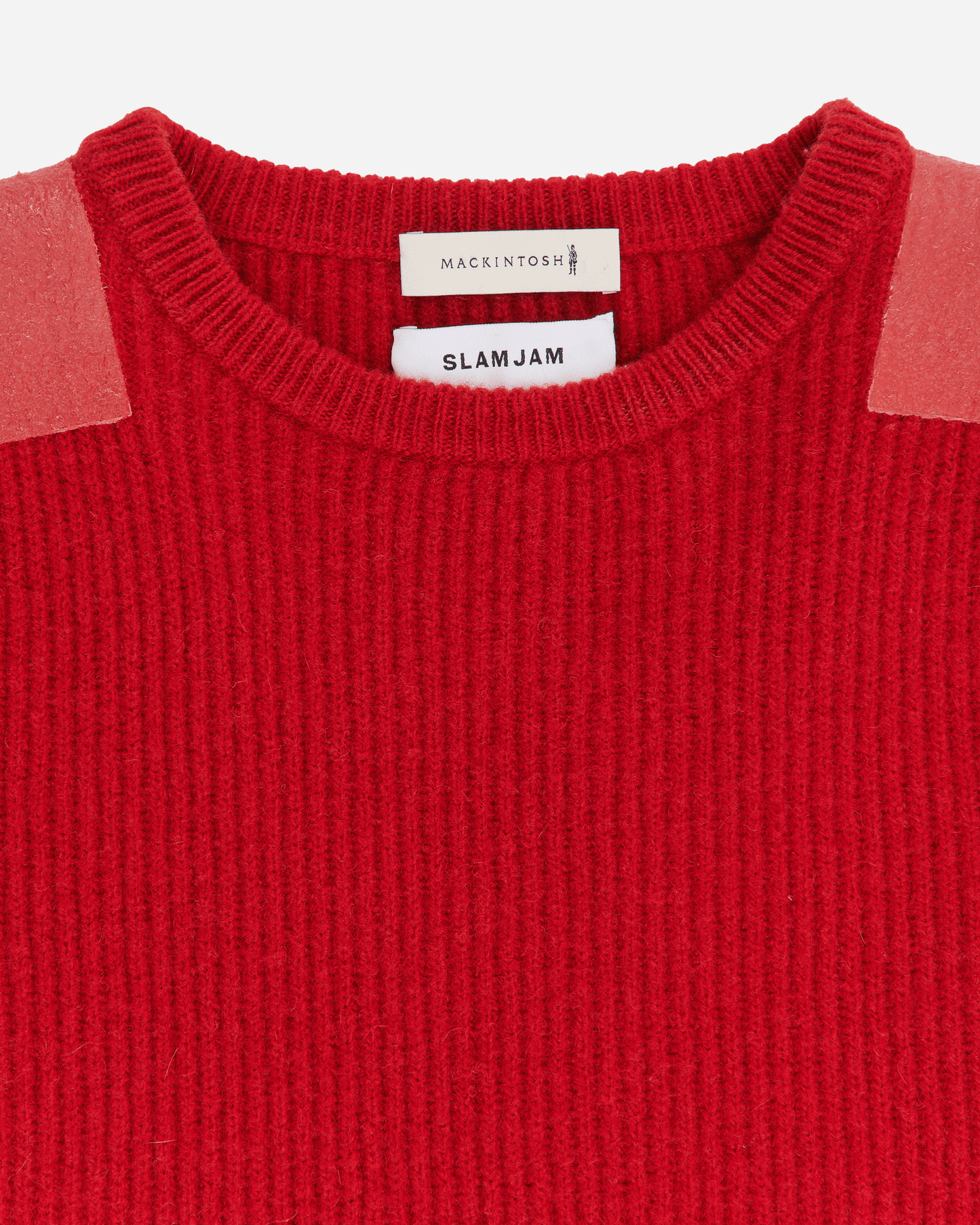 Slam Jam Wool Roundneck Military Sweater Red