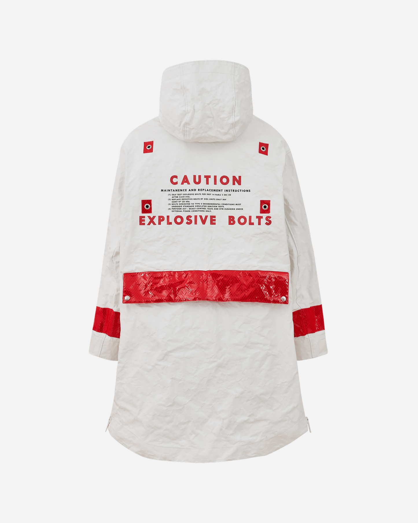 Space Odyssey Explosive Bolts Parka White