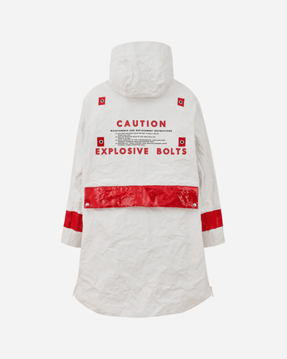 Space Odyssey Explosive Bolts Parka White