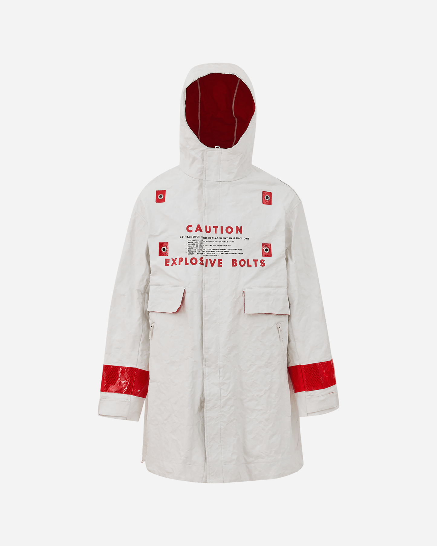 Space Odyssey Explosive Bolts Parka White