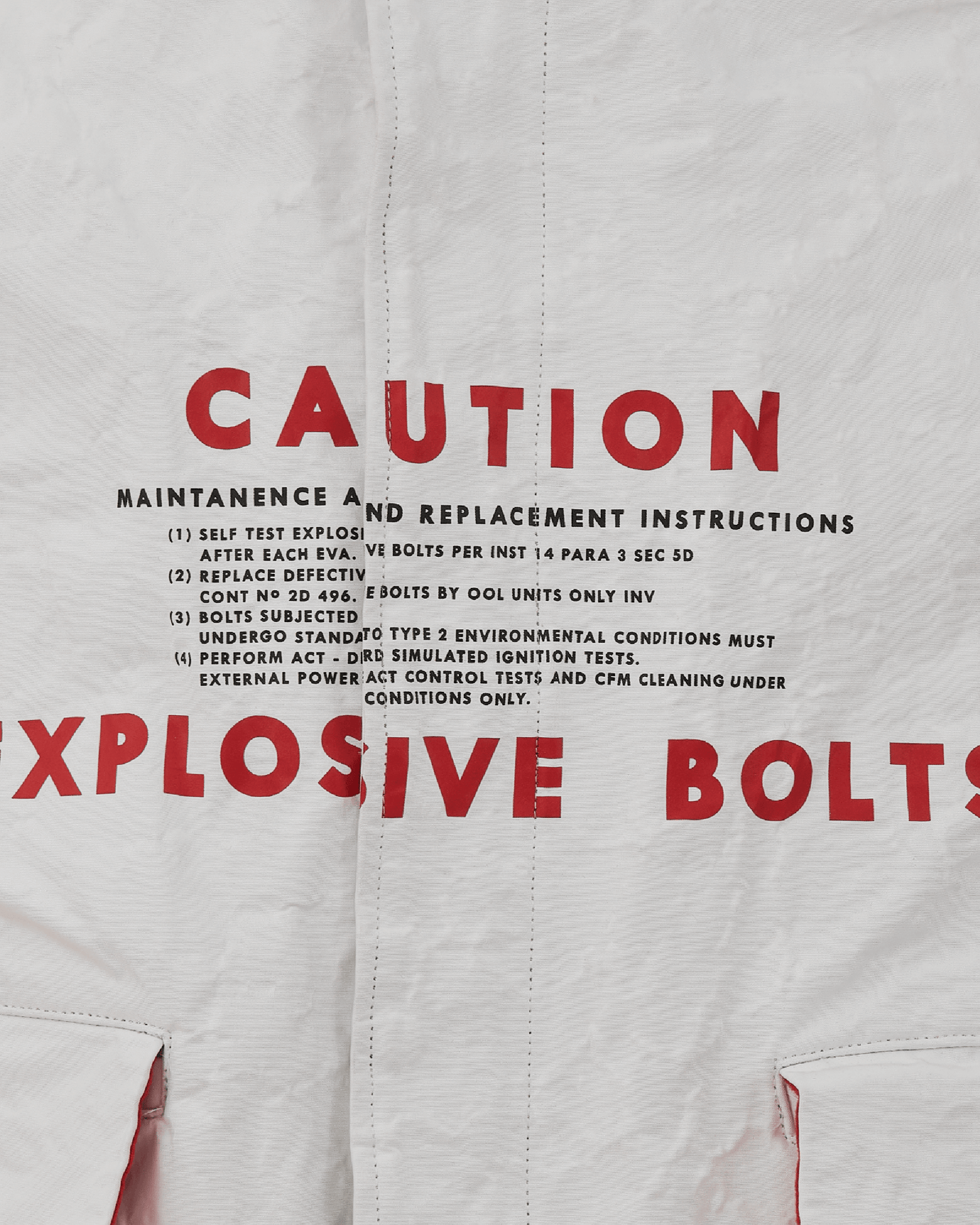 Space Odyssey Explosive Bolts Parka White