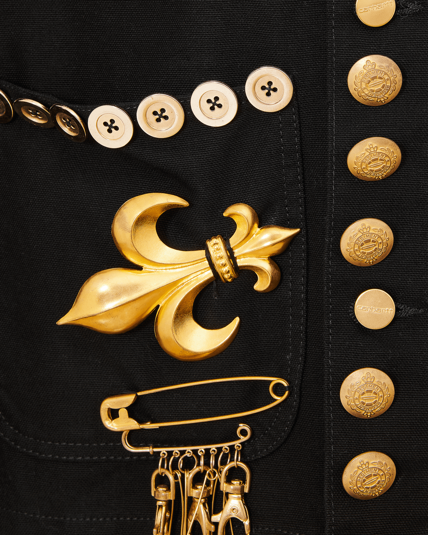 Judy Blame Gold Pendants OG Chore Jacket Black