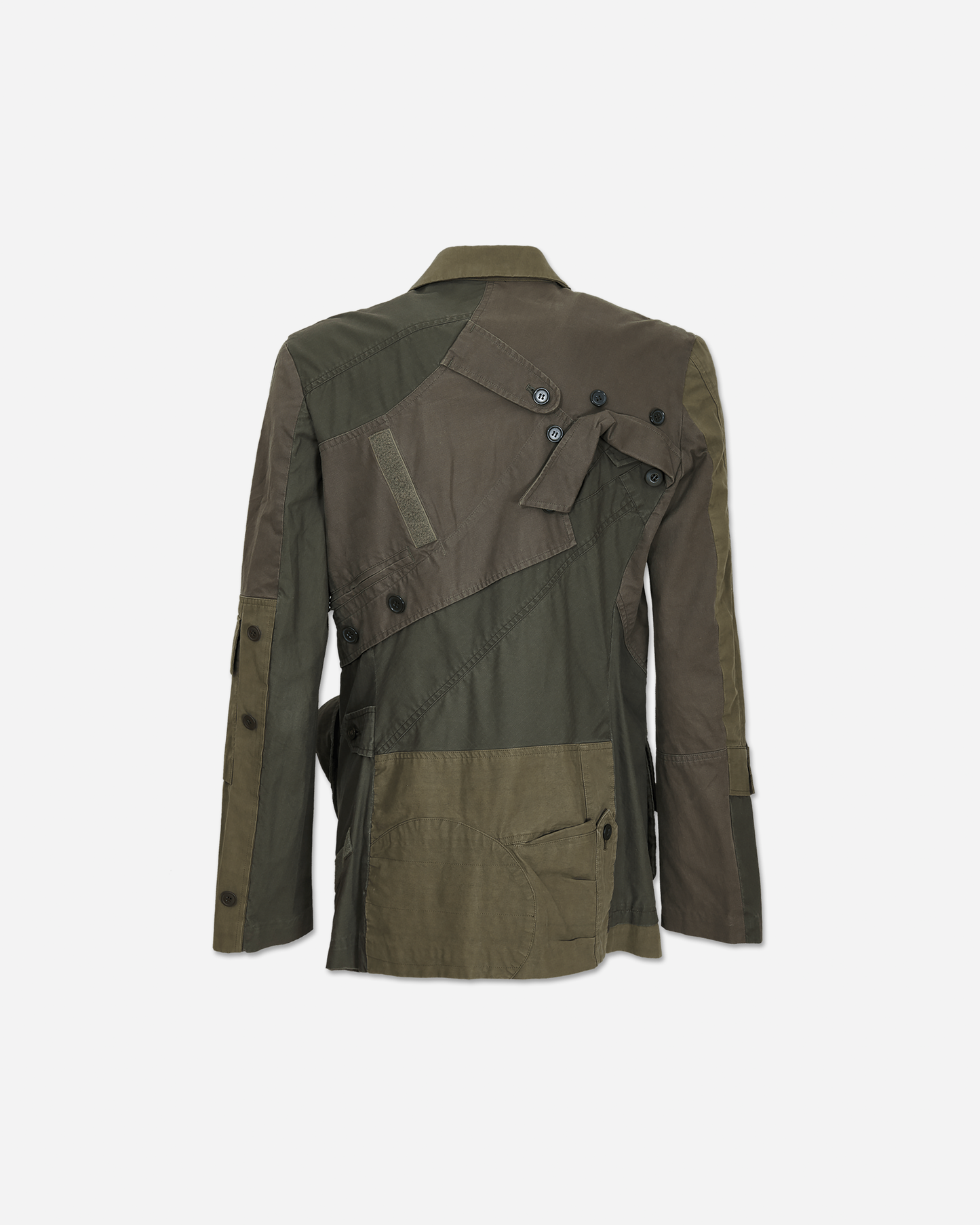'But Beautiful II' Deconstructed Army Jacket Green
