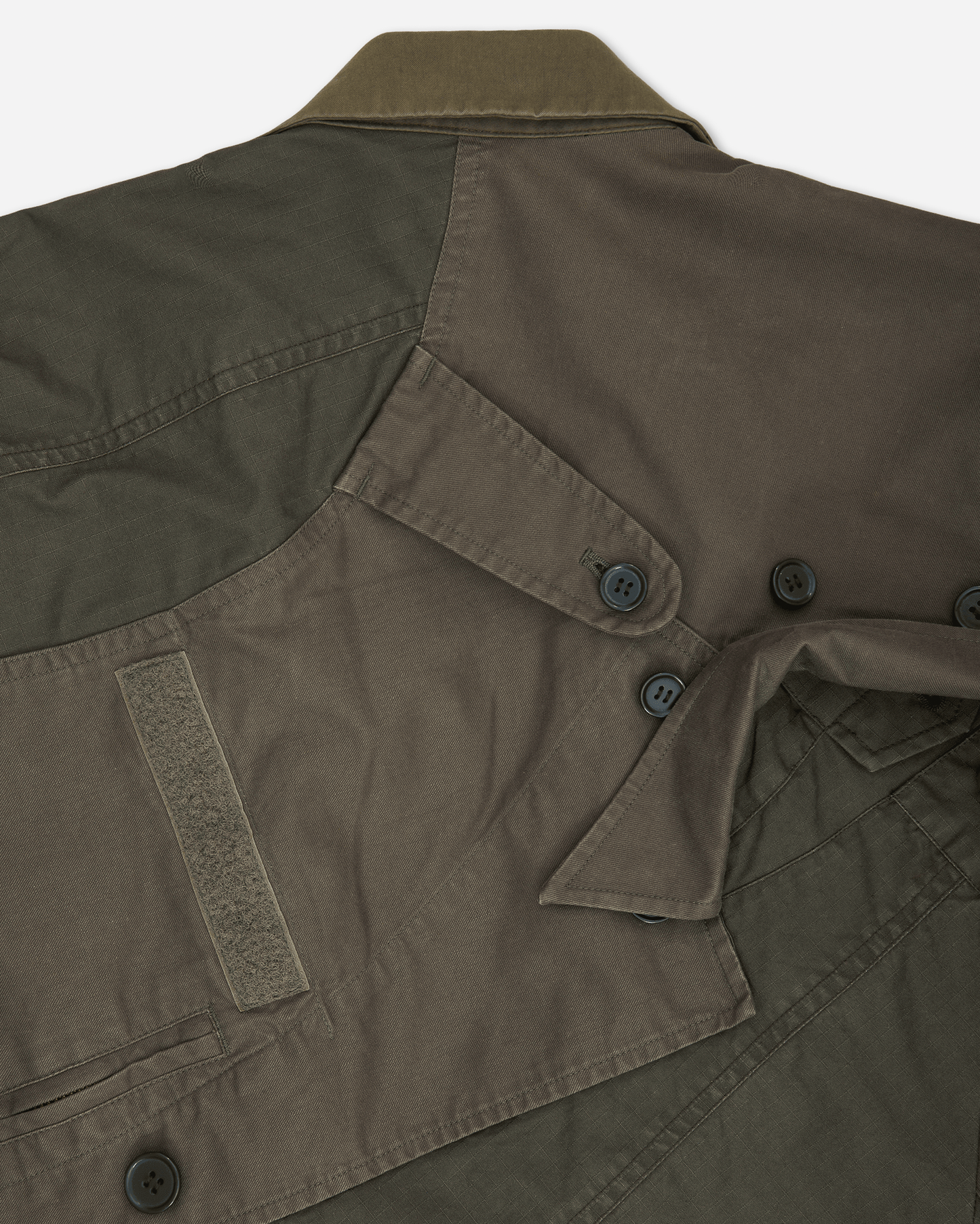 'But Beautiful II' Deconstructed Army Jacket Green
