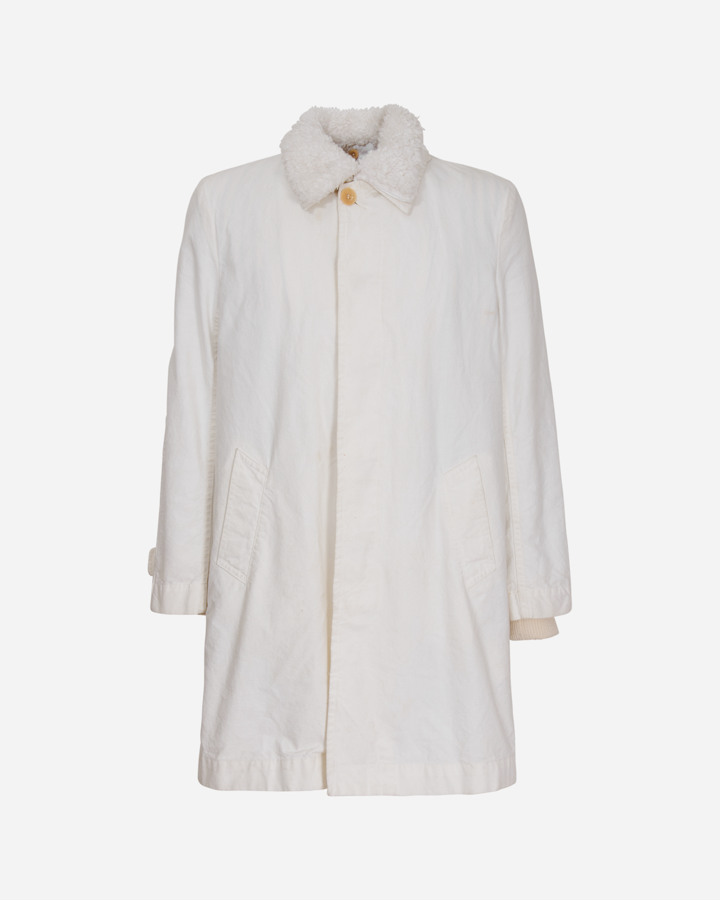 Double Parka Long Jacket White