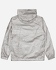 Hooded Windbreaker Zip Jacket Silver