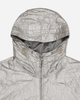 Hooded Windbreaker Zip Jacket Silver