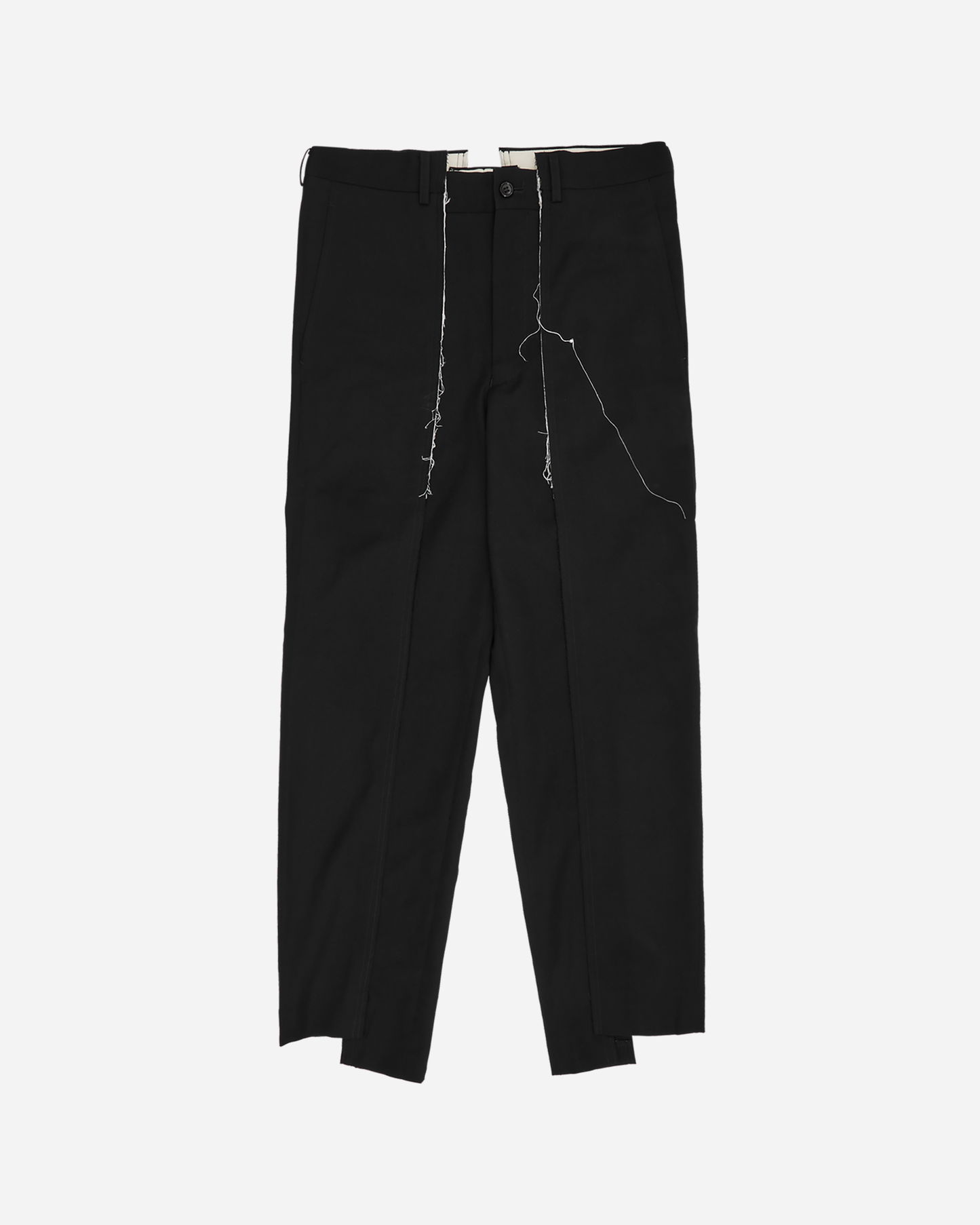 Destructured Wool Pants Black