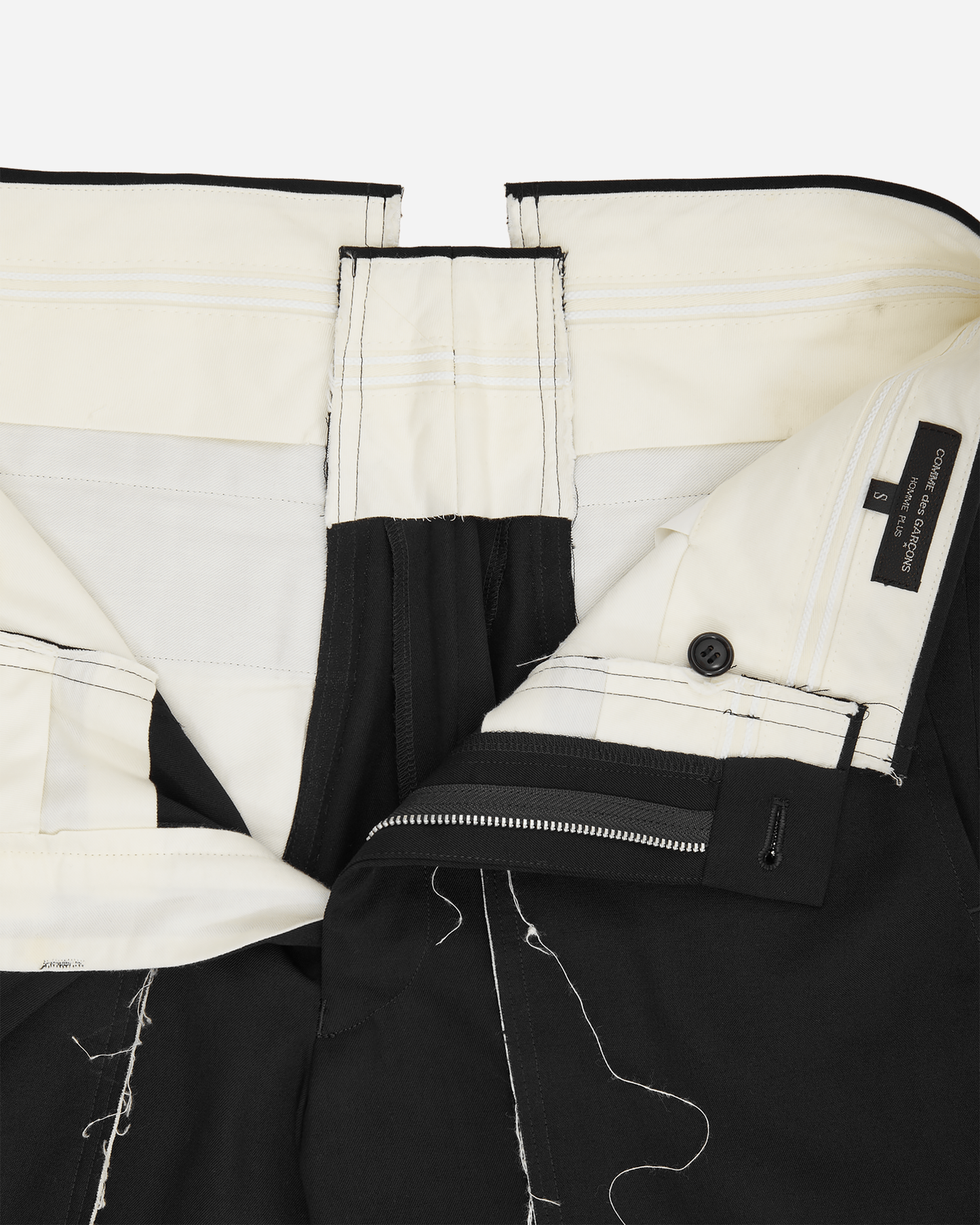 Destructured Wool Pants Black