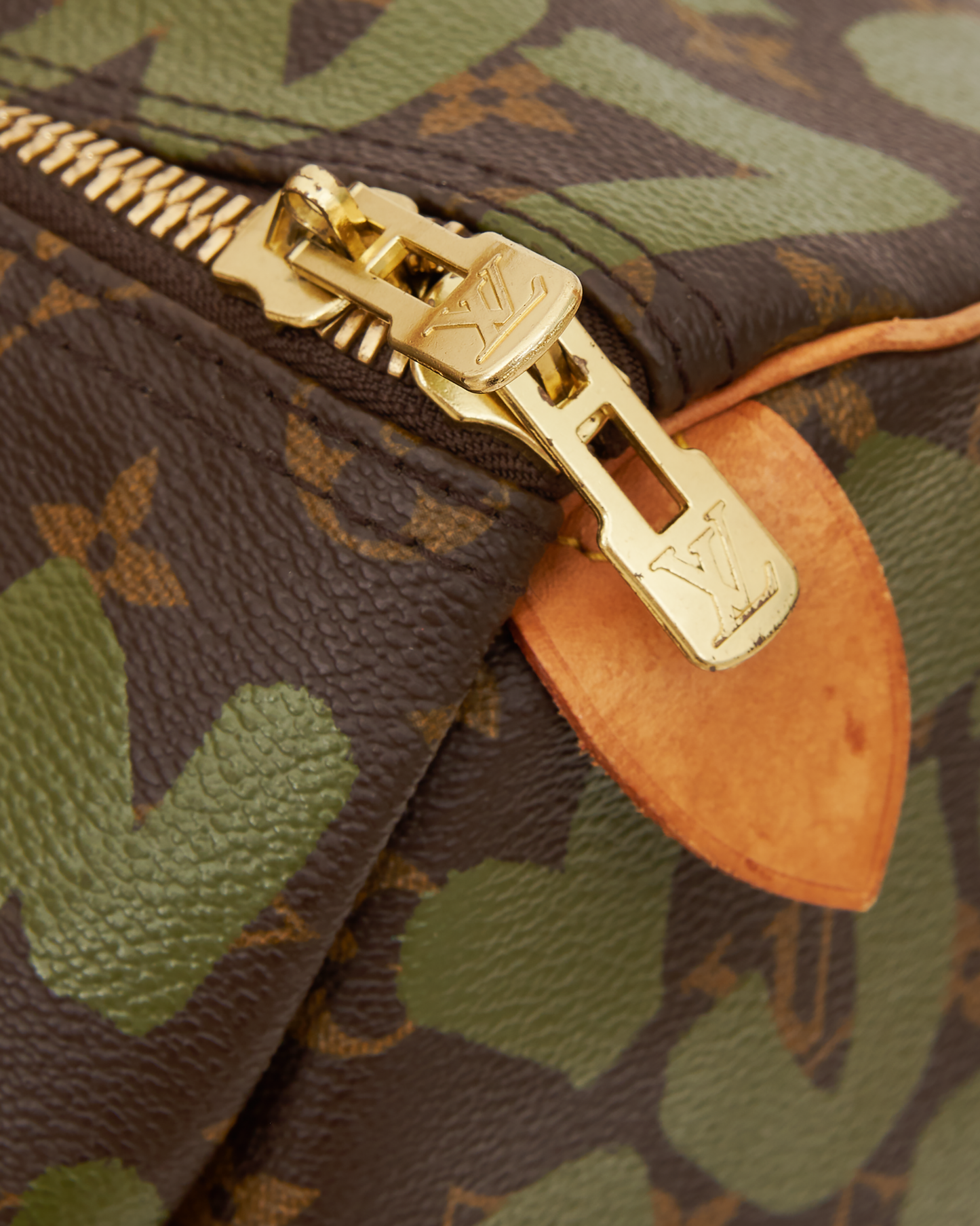 Stephen Sprouse Limited Edition Monogram Graffiti Keepall 50 Bag Khaki Green