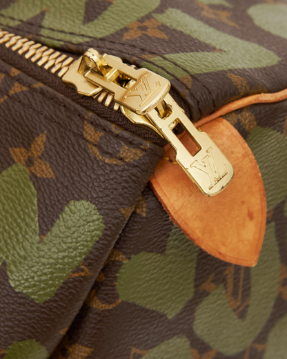 Stephen Sprouse Limited Edition Monogram Graffiti Keepall 50 Bag Khaki Green