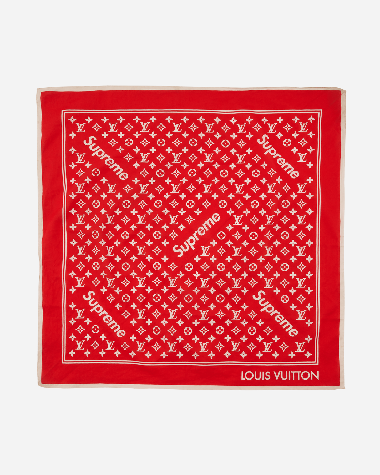 Supreme Monogram Bandana Red