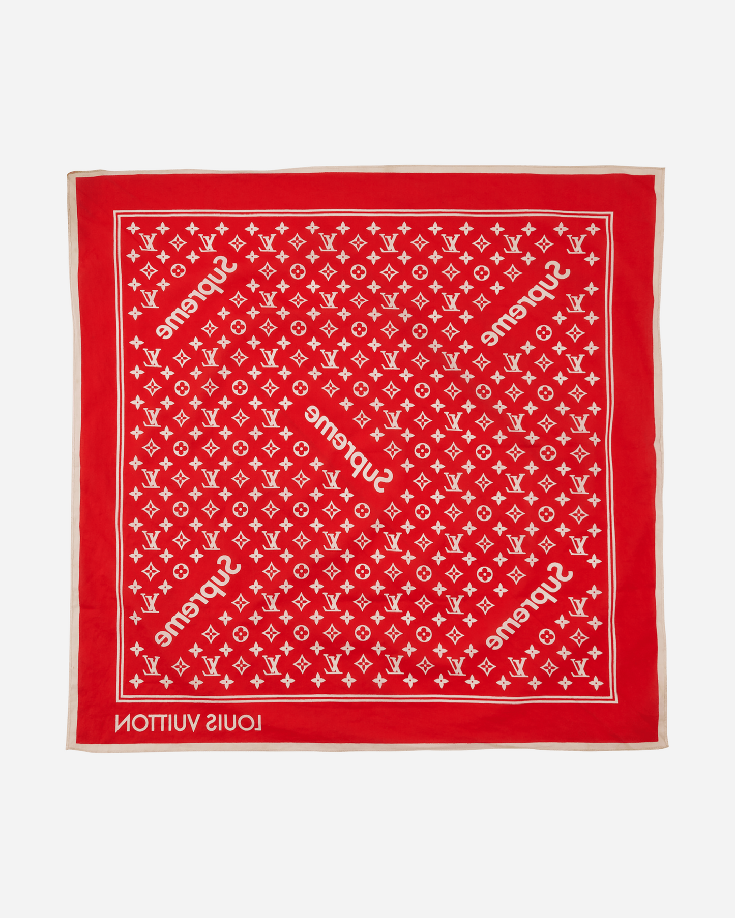 Supreme Monogram Bandana Red