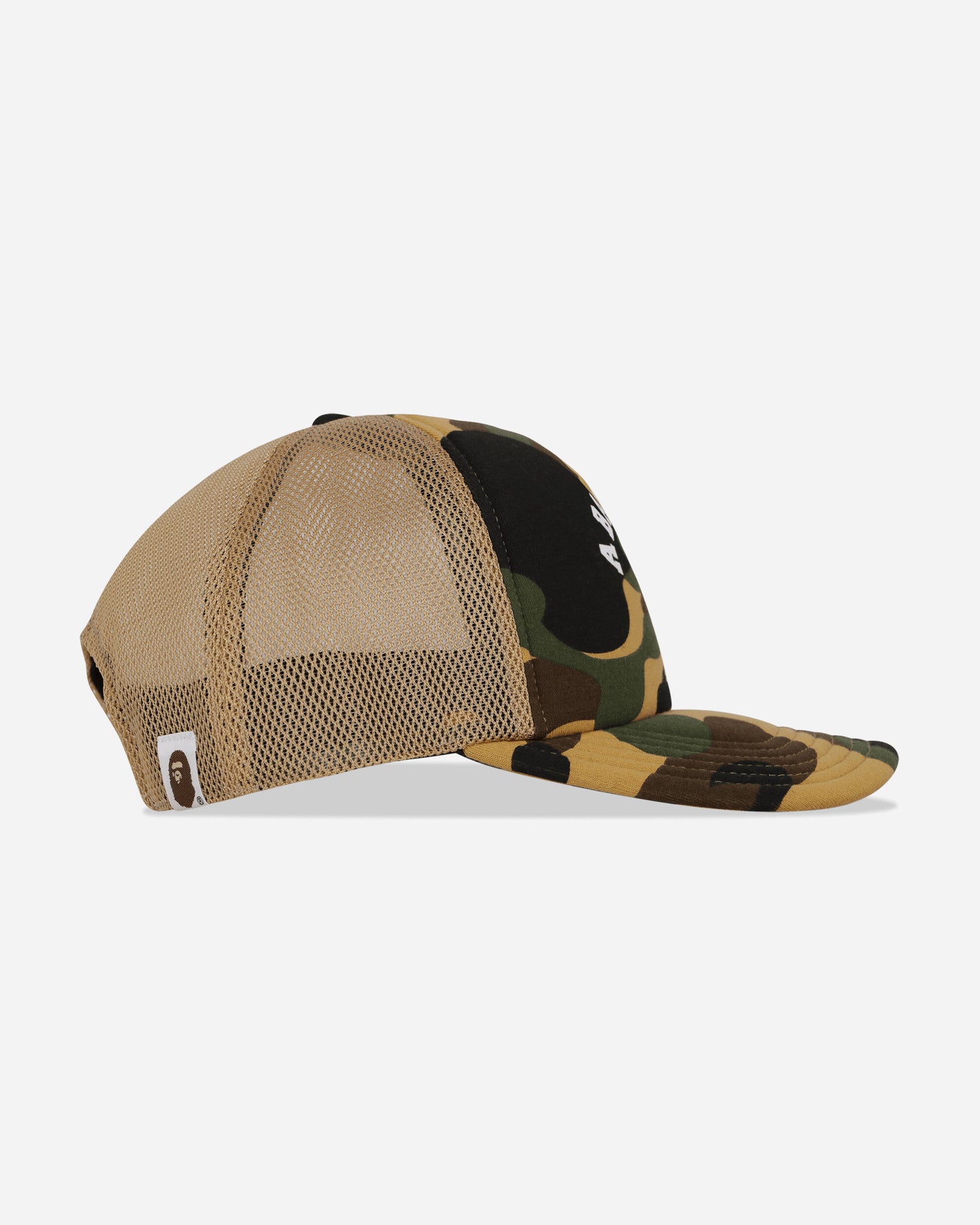 A Bathing Ape 1St Camo College Mesh Cap M Yellow Hats Caps 1L80180001 YELLOW