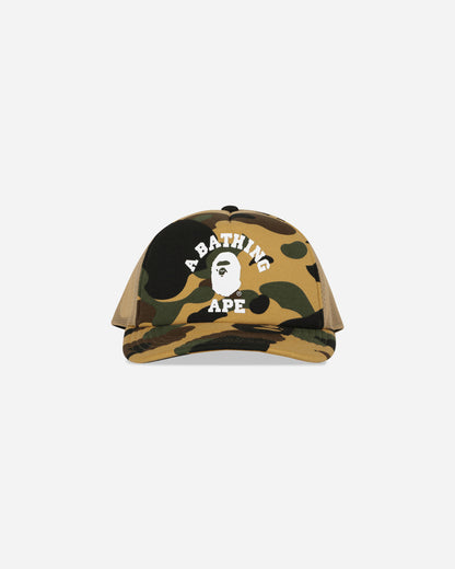A Bathing Ape 1St Camo College Mesh Cap M Yellow Hats Caps 1L80180001 YELLOW