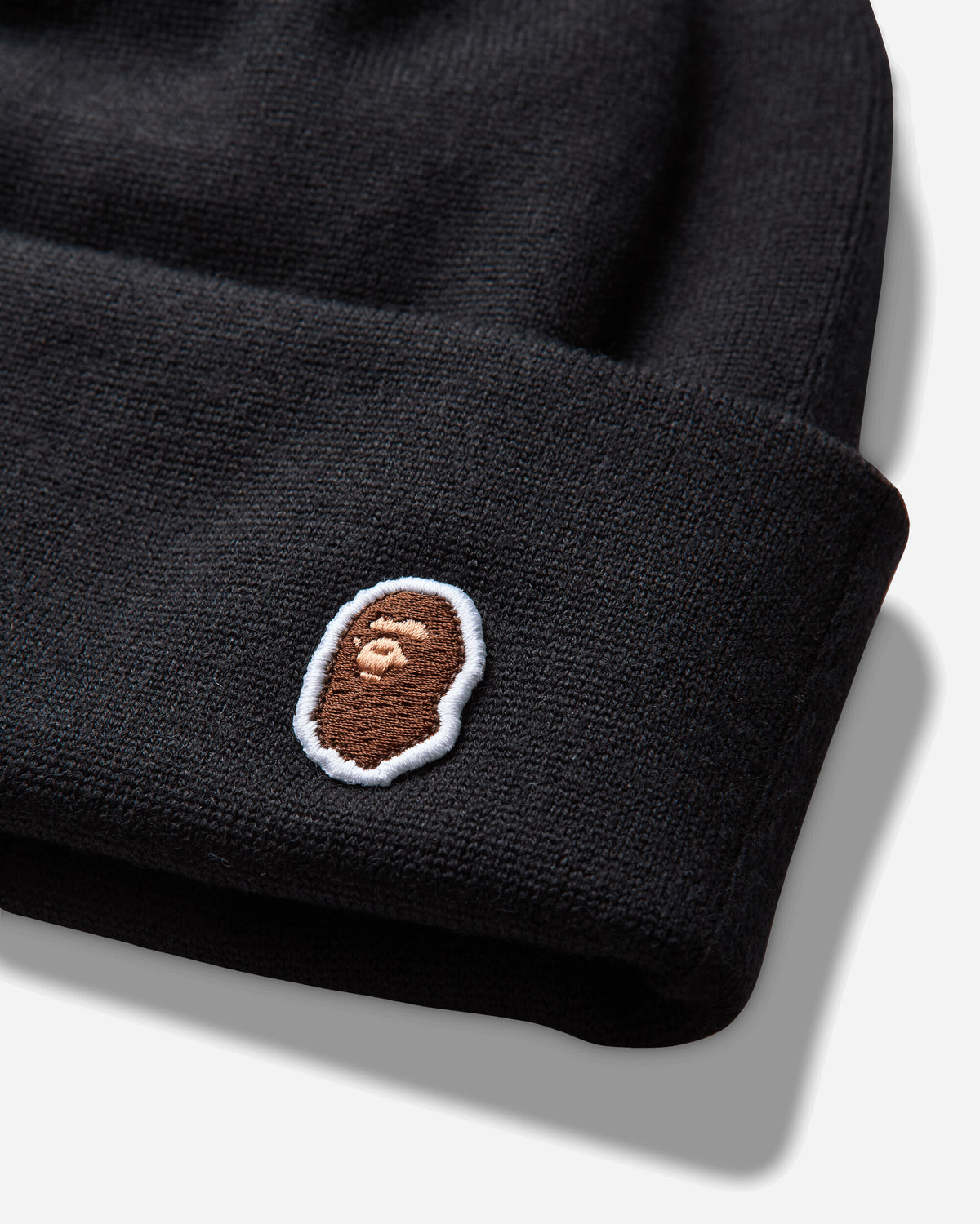 A Bathing Ape Ape Head One Point Knit Cap Black Hats Caps 1M80181004 BKX
