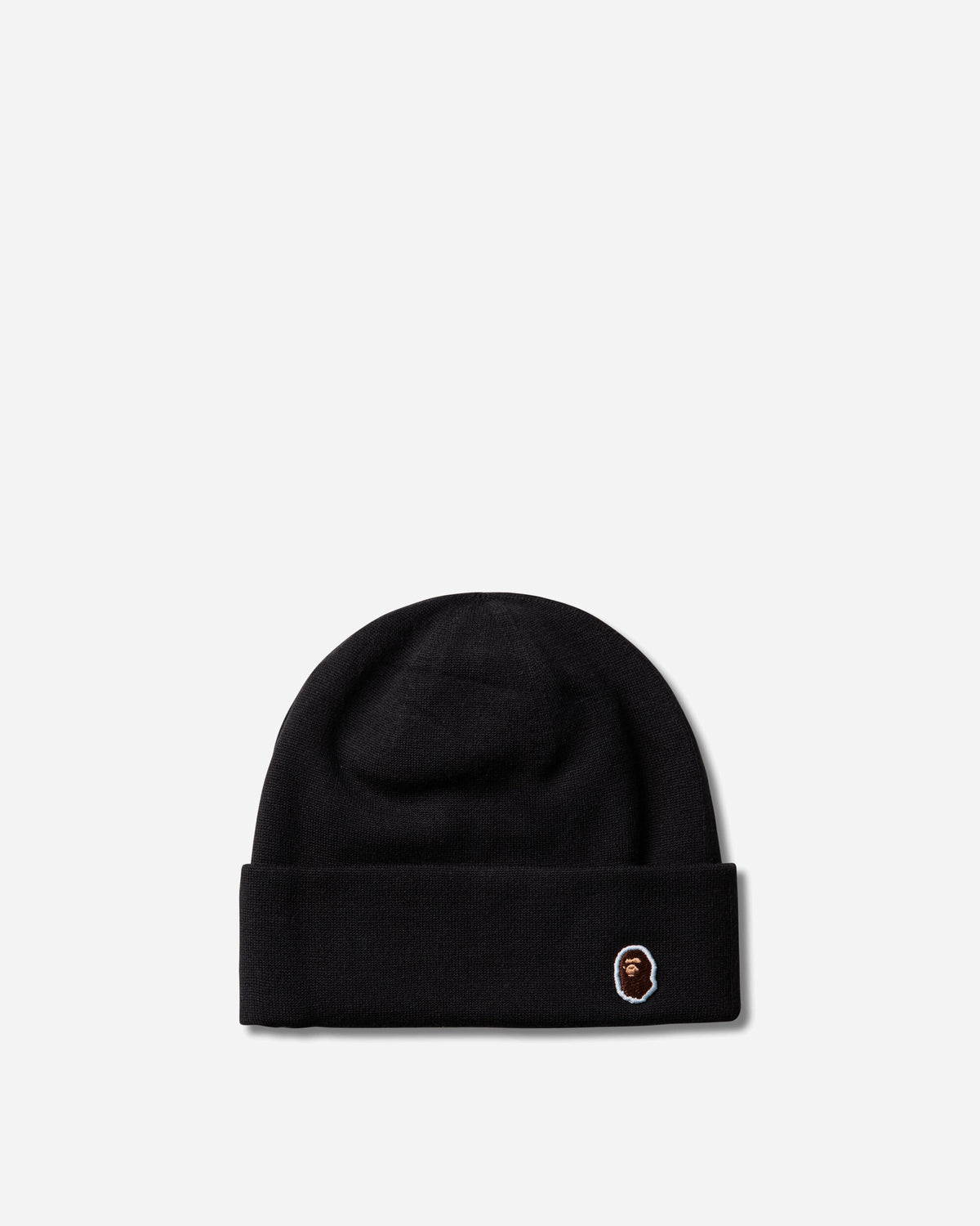 A Bathing Ape Ape Head One Point Knit Cap Black Hats Caps 1M80181004 BKX