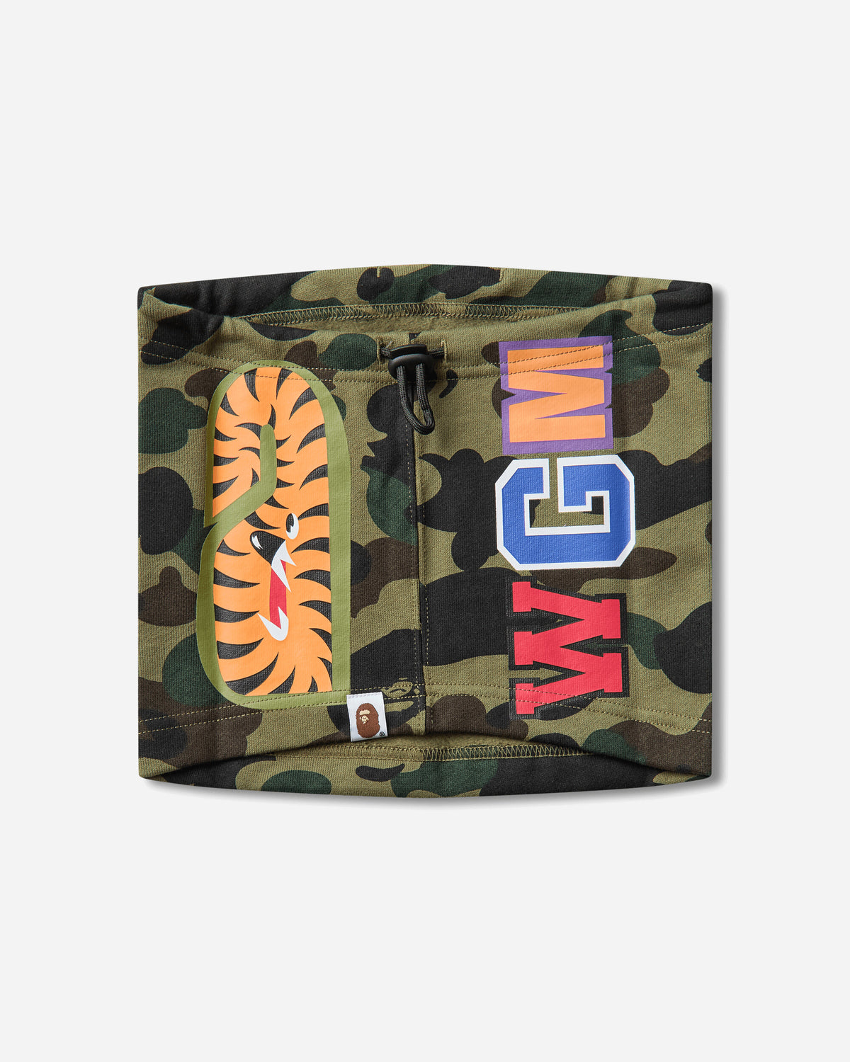 A Bathing Ape 1St Camo Shark Neck Warmer Green Gloves and Scarves Scarves and Warmneck 1M80182007 GRX