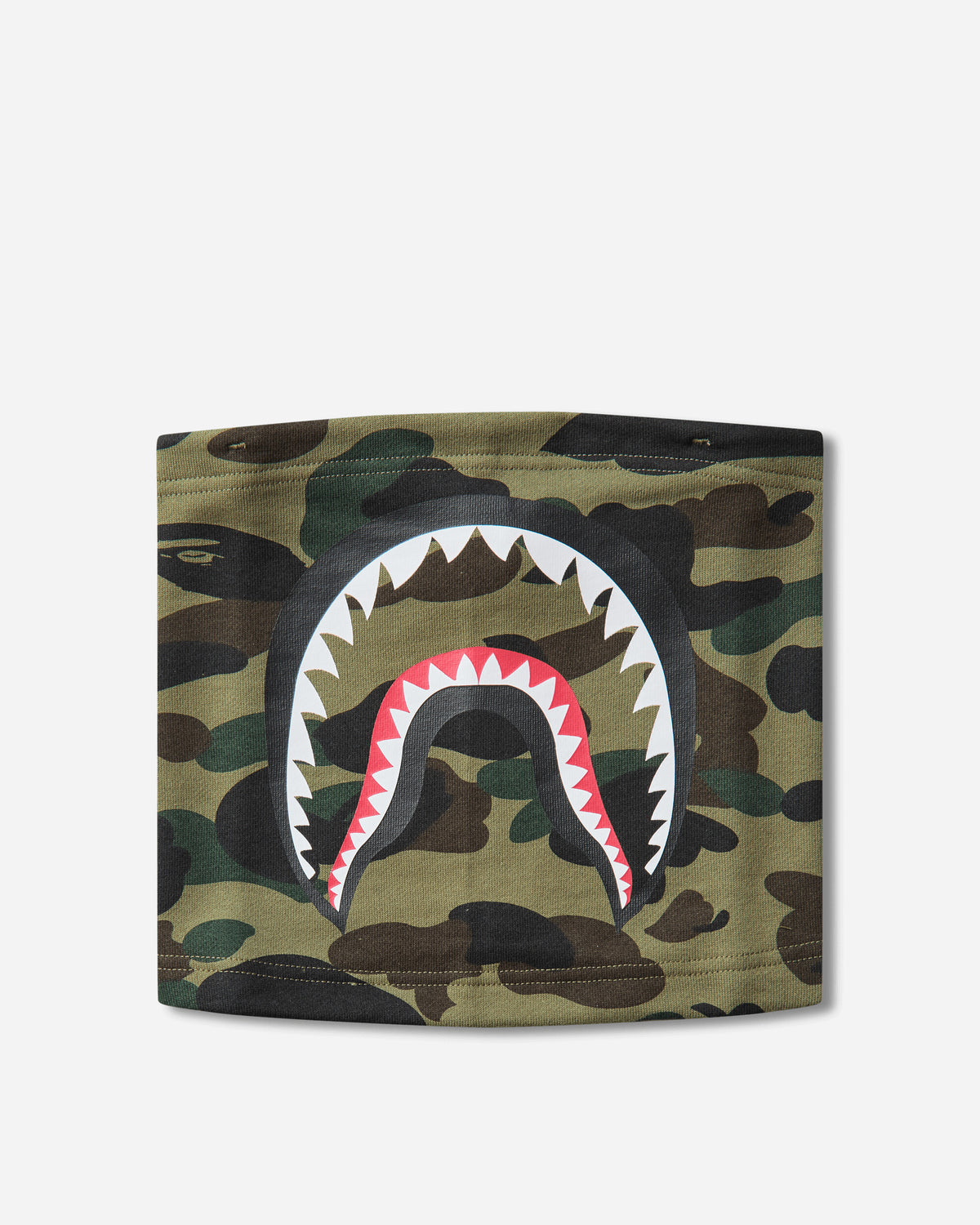 A Bathing Ape 1St Camo Shark Neck Warmer Green Gloves and Scarves Scarves and Warmneck 1M80182007 GRX