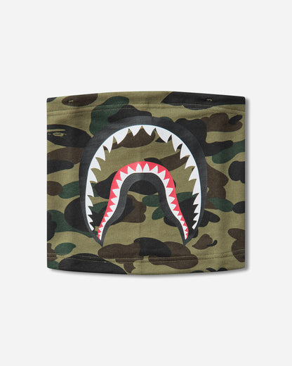 A Bathing Ape 1St Camo Shark Neck Warmer Green Gloves and Scarves Scarves and Warmneck 1M80182007 GRX