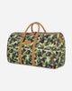 A Bathing Ape Abc Camo Pu Ostrich Boston Bag M Green Bags and Backpacks Shoulder Bags 1L80189006 GREEN